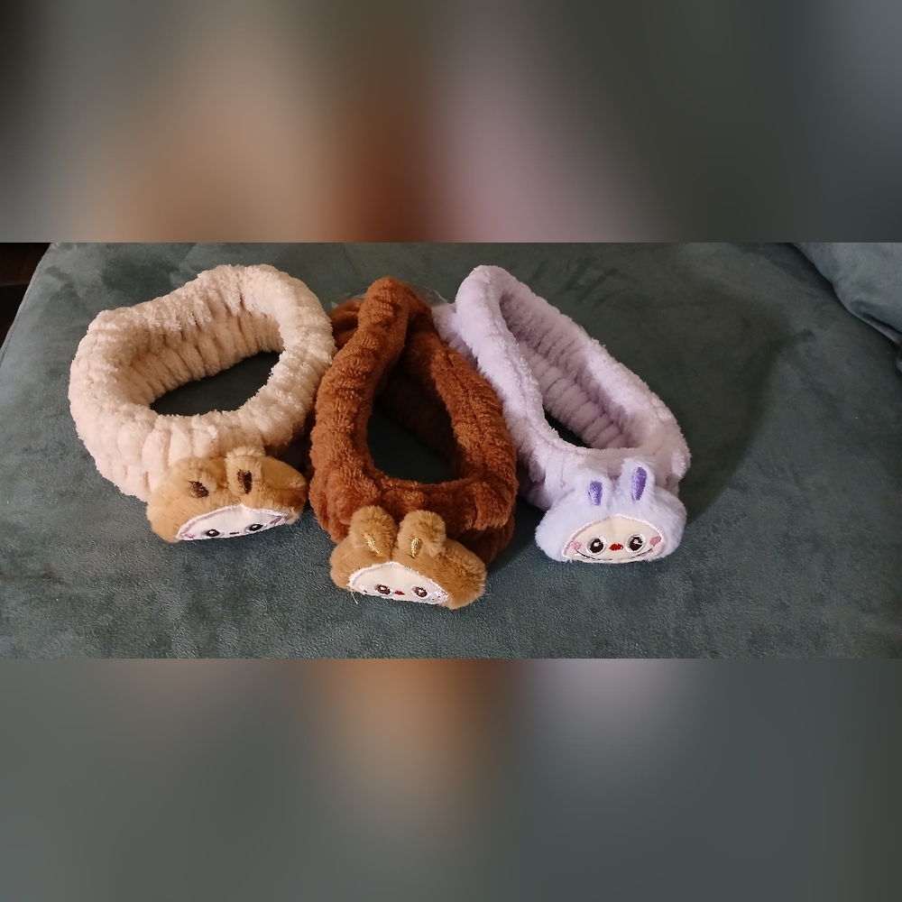 Labubu Cute Animal Ears Kids Headbands - Cream, Brown, Purple